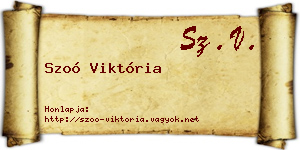 Szoó Viktória névjegykártya